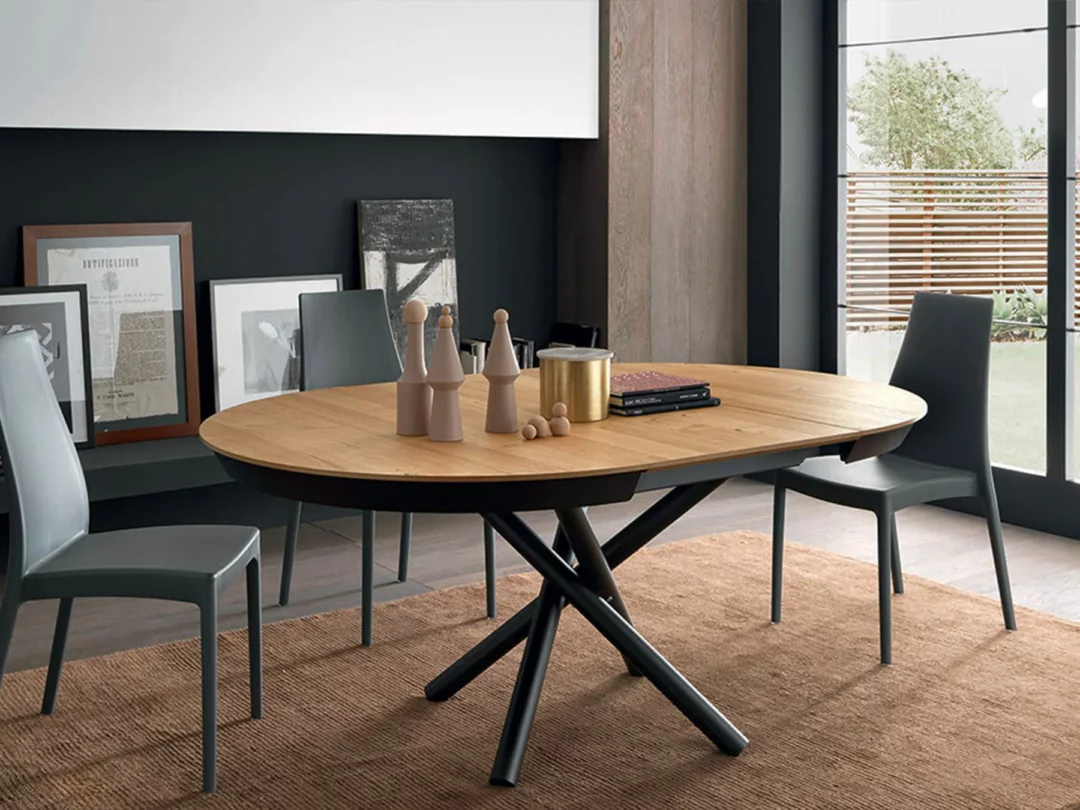 Table ovale extensible