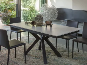 Table extensible gris noir