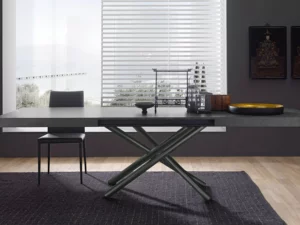Table extensible pied central