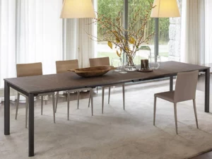 Table extensible rallonges intégrées 12 personnes