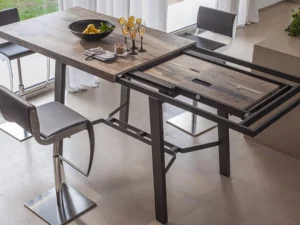 Table haute extensible bois