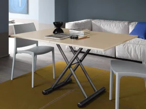 Table relevable mélaminé