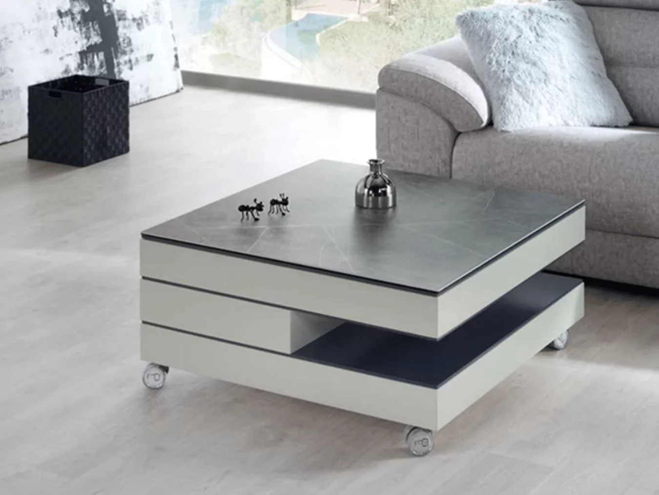 Table basse plateau relevable céramique