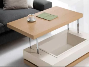 Table basse plateau relevable personnalisé