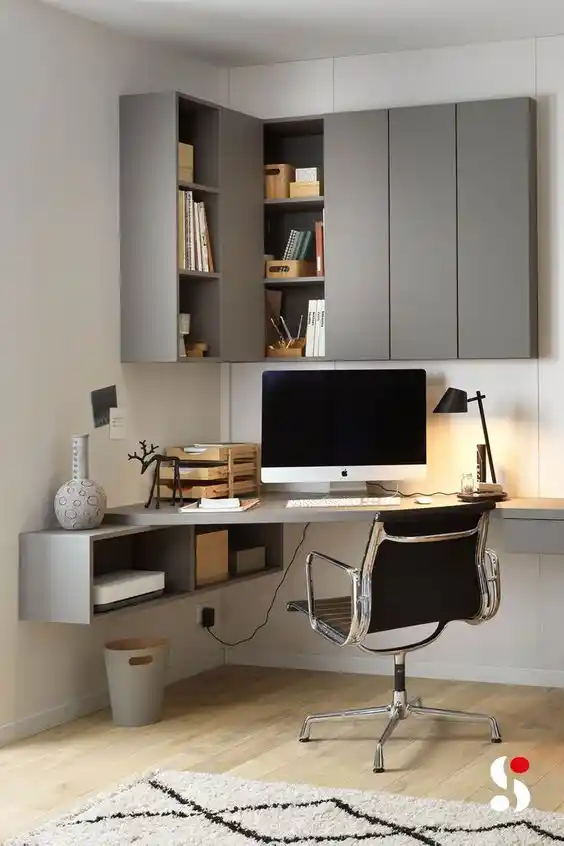 Bureau feng shui avec couleurs qui favorisent la concentration