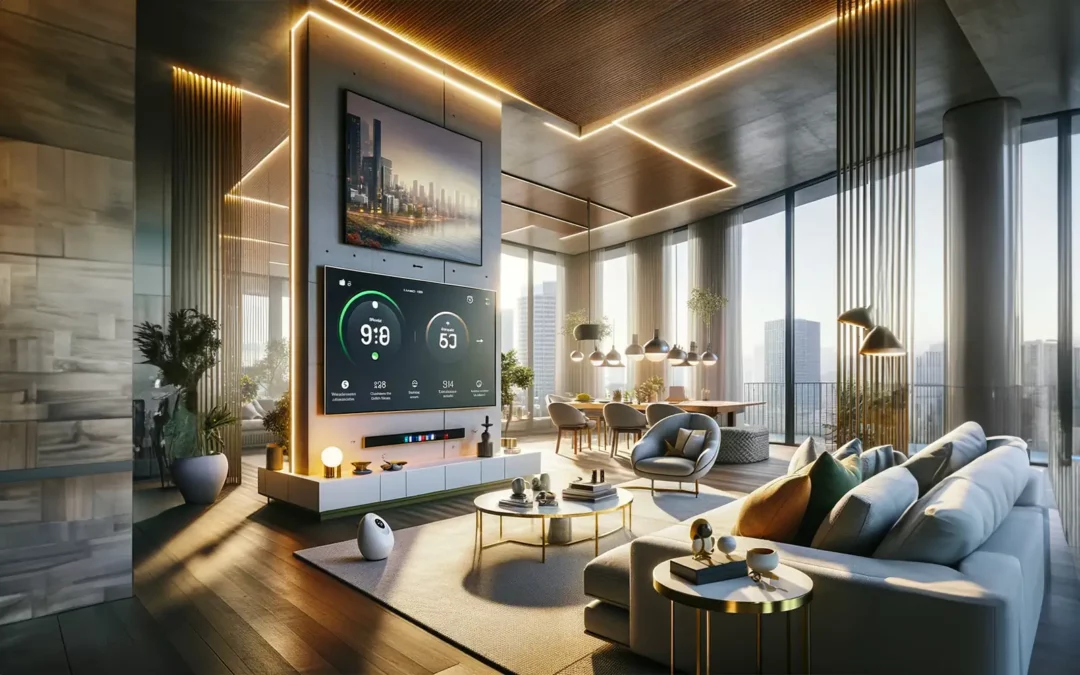 Appartement moderne avec des appareils intelligents
